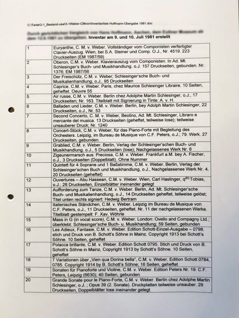 Weber-Museum Planung 1981