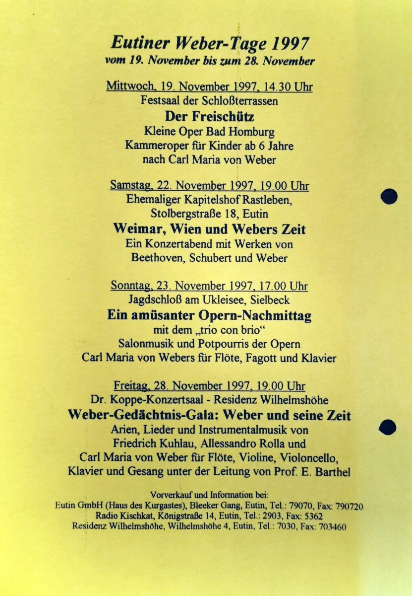 Eutiner Weber-Tage 1997