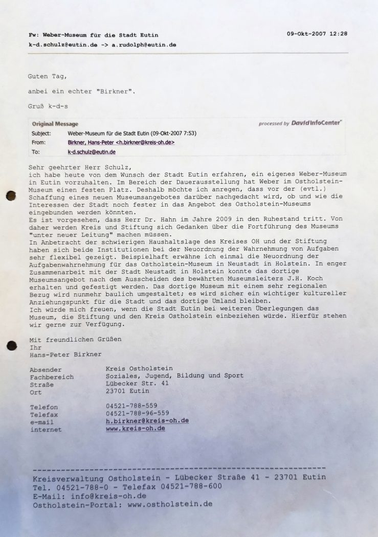 Weber-Museum geplant 2007