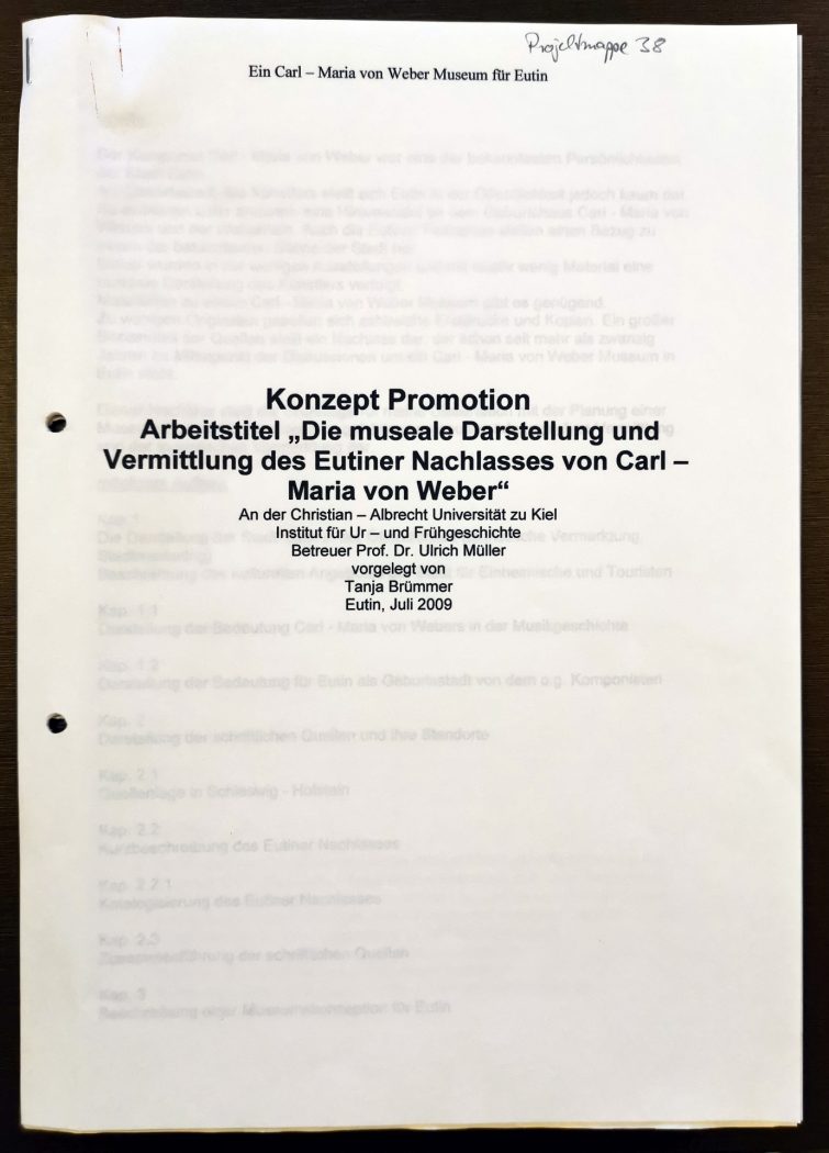 Weber-Museum geplant 2008