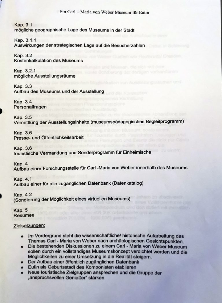 Weber-Museum geplant 2008