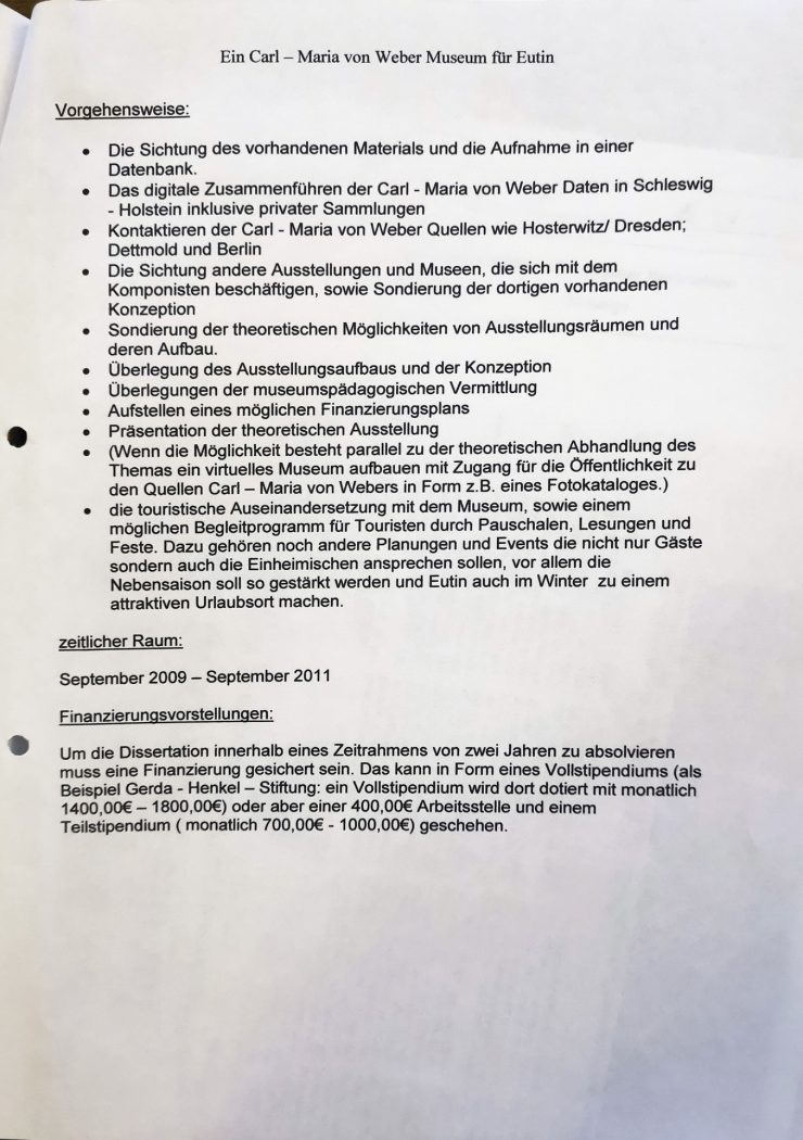 Weber-Museum geplant 2008