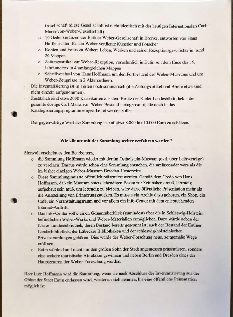 Weber-Museum geplant 2009