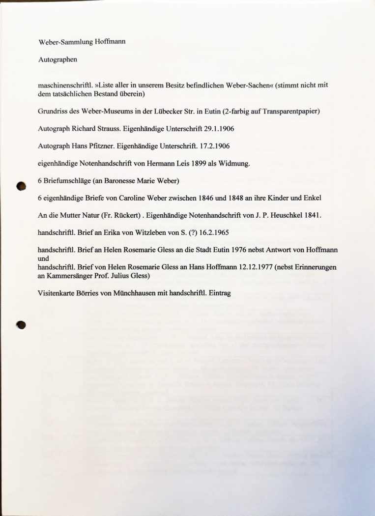 Weber-Museum geplant 2009