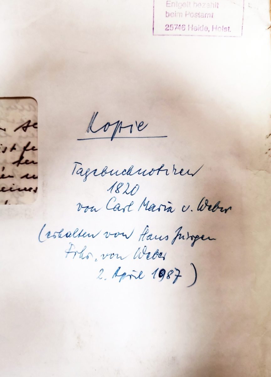 Aus Webers Tagebuch
