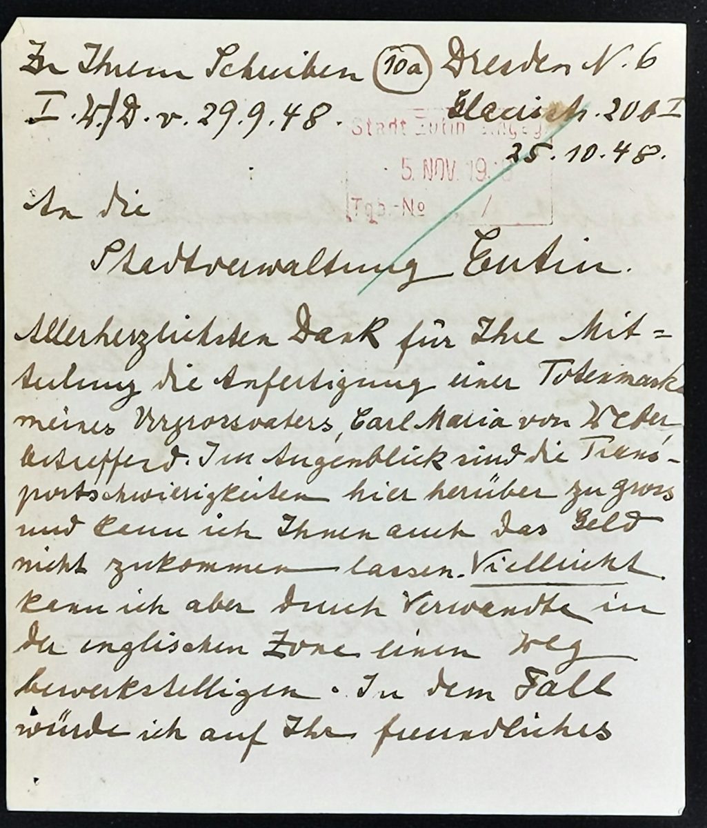 Schreiben an die Stadt