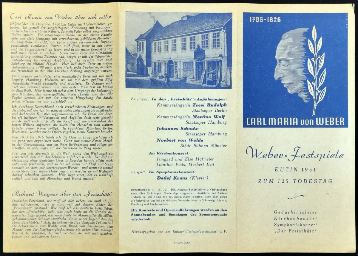 Flyer Weber-Festspiele 1951