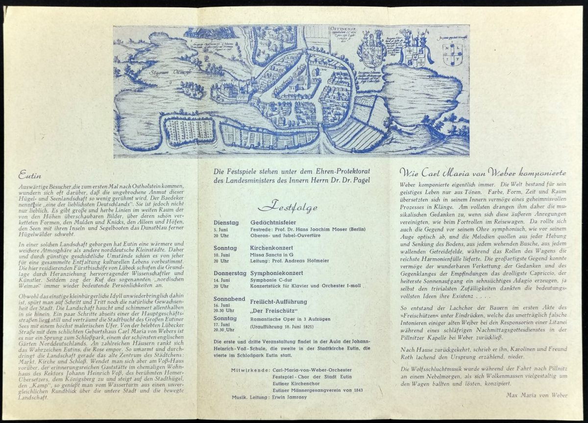 Flyer Weber-Festspiele 1951