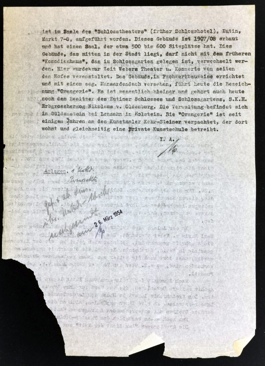 Antwortschreiben/Stadtarchiv 