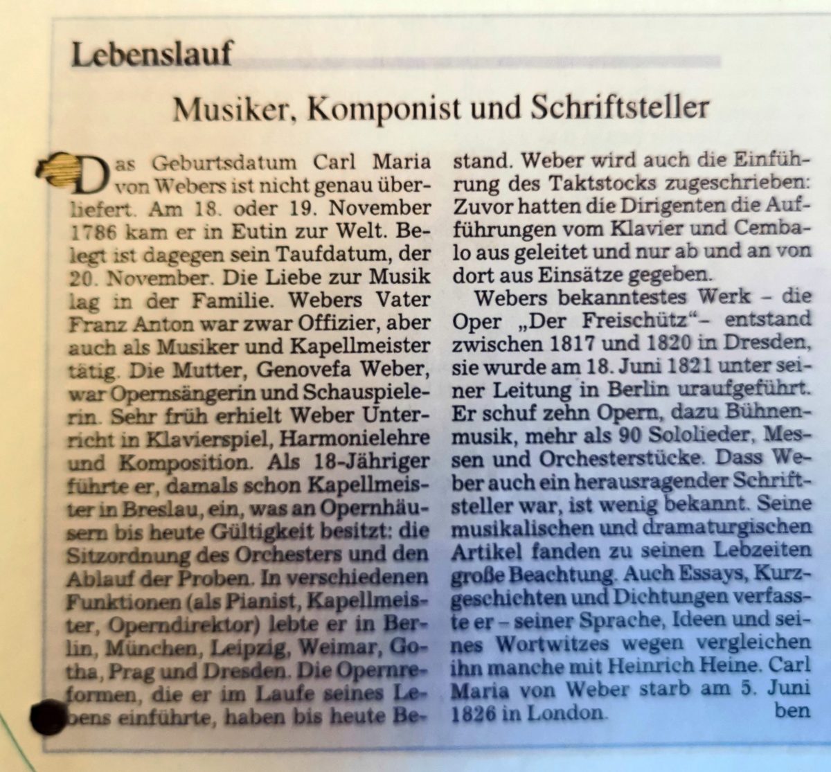 Eutiner Weber-Tage 2009