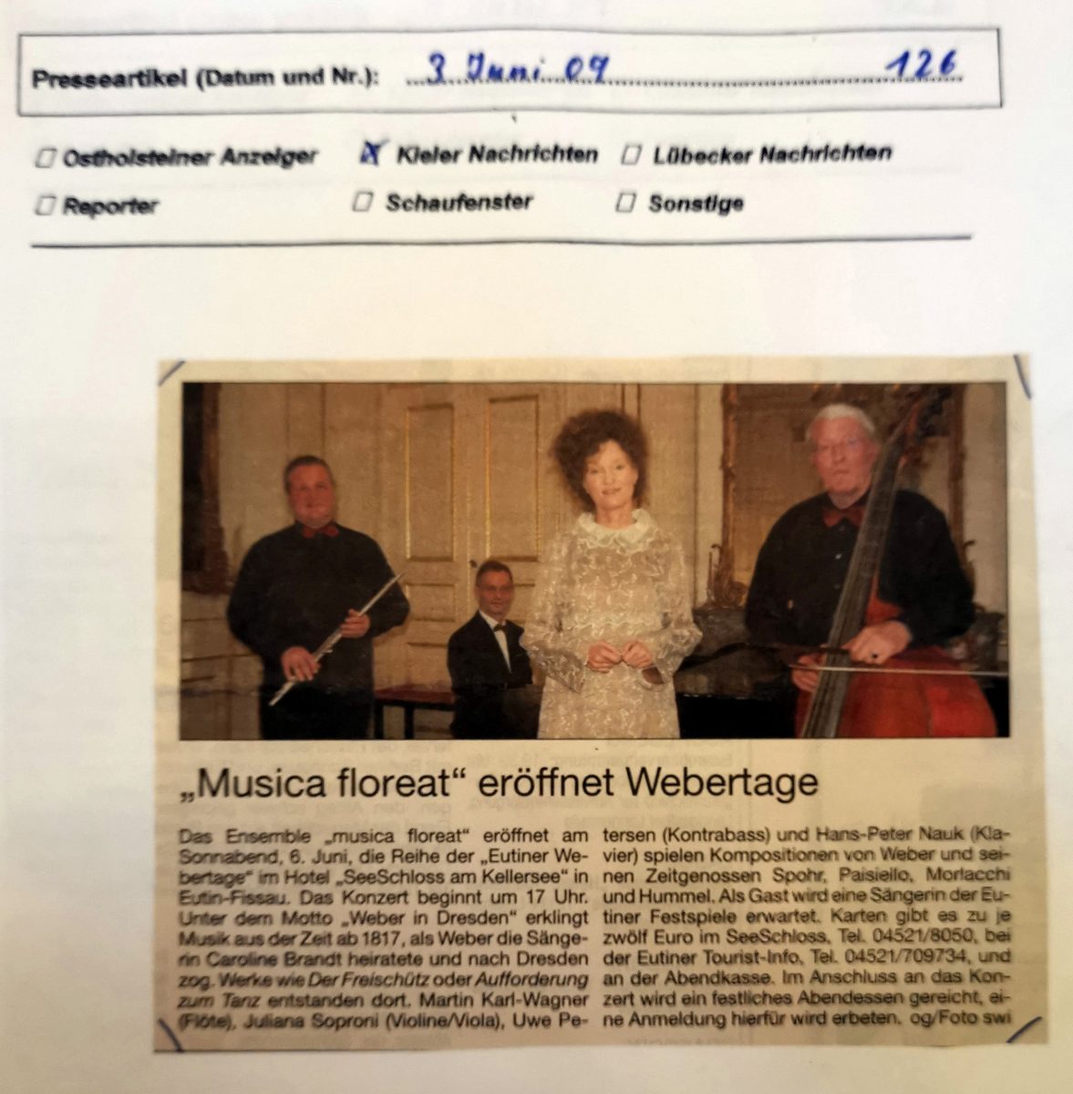 Eutiner Weber-Tage 2009