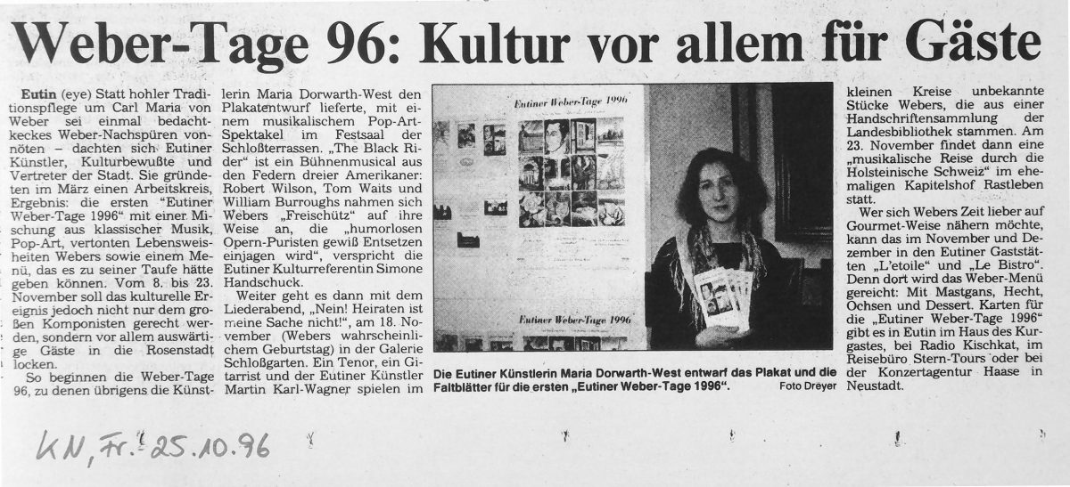 Eutiner Weber-Tage 1996