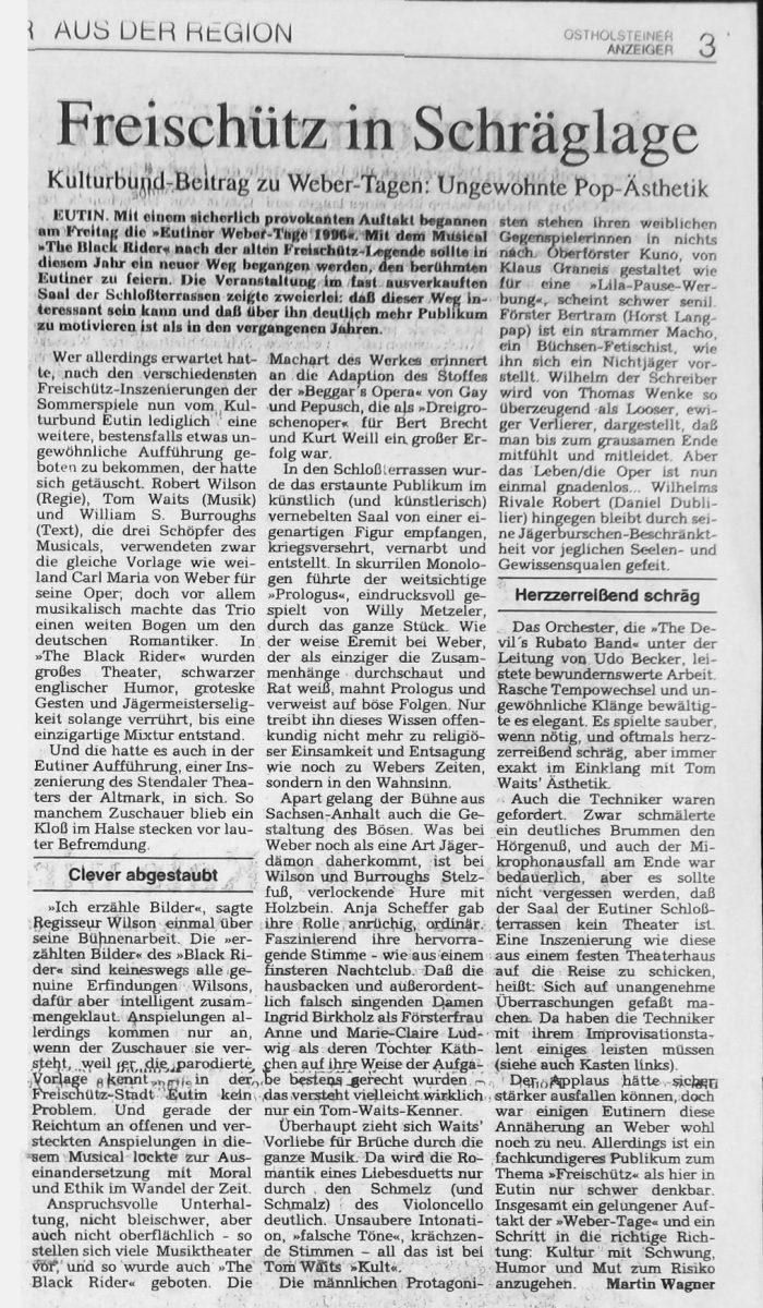 Eutiner Weber-Tage 1996