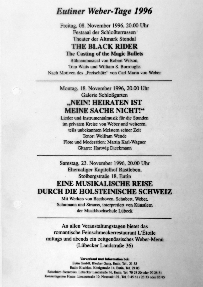 Eutiner Weber-Tage 1996