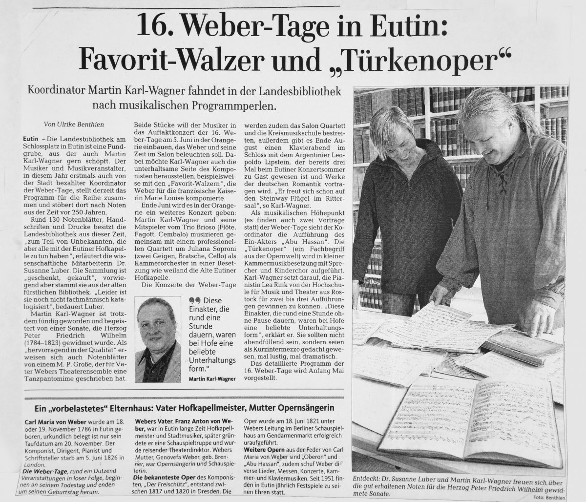 16. Eutiner Weber-Tage 2011