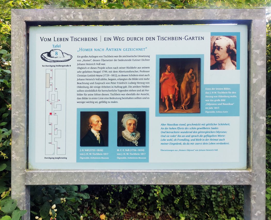 Infotafel im Tischbein-Garten