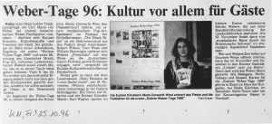 Eutiner Weber-Tage  1996