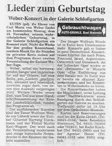 Eutiner Weber-Tage  1996