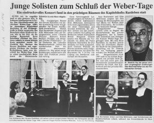 Eutiner Weber-Tage  1996