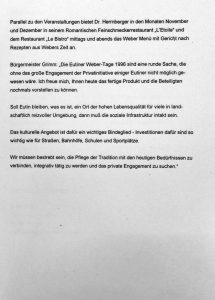 Eutiner Weber-Tage  1996