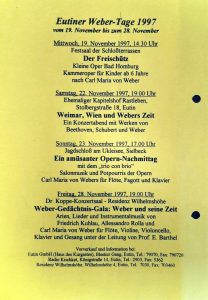 Eutiner Weber-Tage 1997