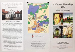 Eutiner Weber-Tage 2001