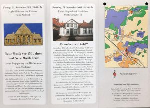 Eutiner Weber-Tage 2001