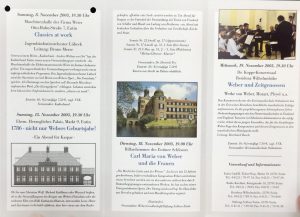 Eutiner Weber-Tage 2003