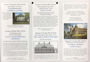 Eutiner Weber-Tage 2003