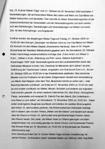 Eutiner Weber-Tage 2005