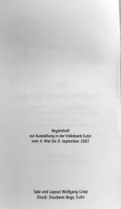 Weber-Ausstellung 2007