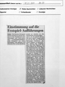 Eutiner Weber-Tage 2008