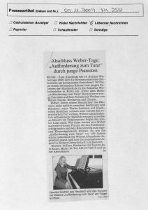 Eutiner Weber-Tage 2009