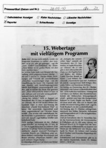 Eutiner Weber-Tage 2010