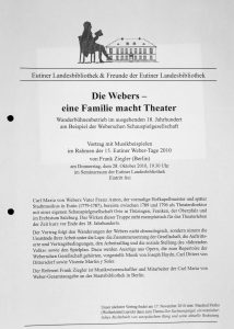 Eutiner Weber-Tage 2010