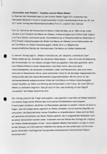Eutiner Weber-Tage 2011