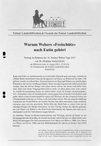 Eutiner Weber-Tage 2011