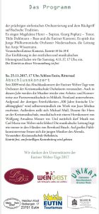 Eutiner Weber-Tage 2017