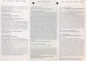 Eutiner Weber-Tage 2017