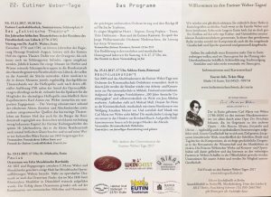 Eutiner Weber-Tage 2017