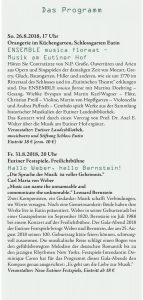 Eutiner Weber-Tage 2018