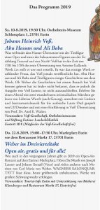 Eutiner Weber-Tage 2019