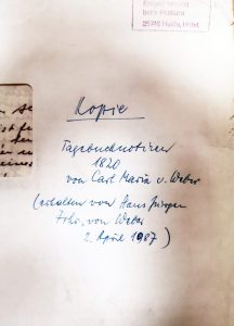 Aus Webers Tagebuch