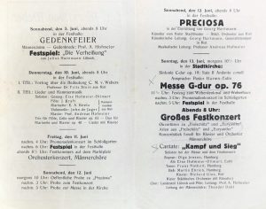 100-Jahrfeier Eutin, Programmheft