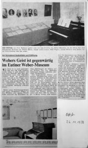 Eutiner Gedenktage 1976