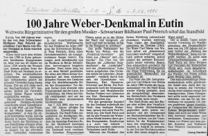 100 Jahre Weber-Denkmal