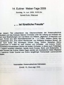 Eutiner Weber-Tage 2009