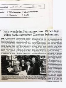 15. Weber-Tage 2010