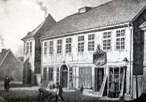 Geburtshaus nach einem zeitgenoessischen Stich