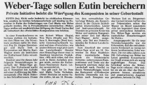 Eutiner Weber-Tage 1996
